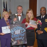 DCS trustees Grace Tillinghast and Daniel Aureli with Ms. Di Caro and RPD Chief at the Do the Right Thing Award